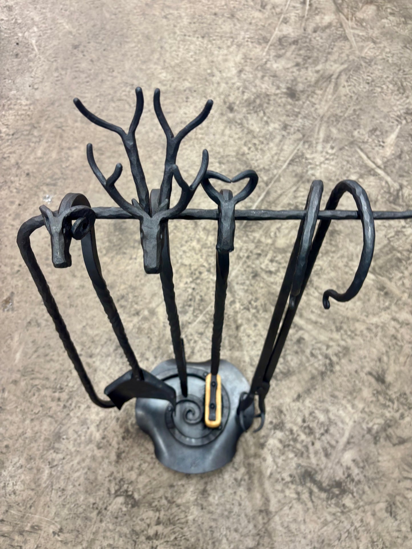 Spiral fire tool/companion set stand (fire tools not included)