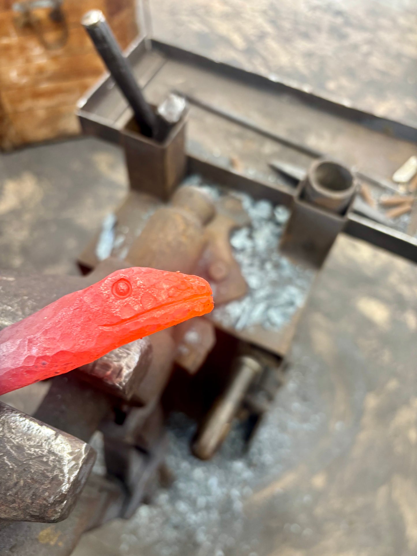 Snake fire poker