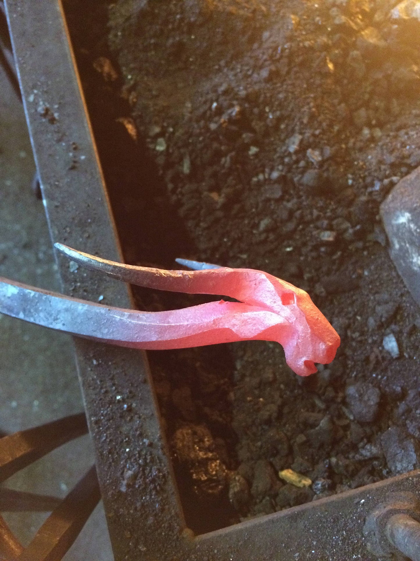 Bull's head fire poker/Blacksmith Fire pit tool/Hand forged