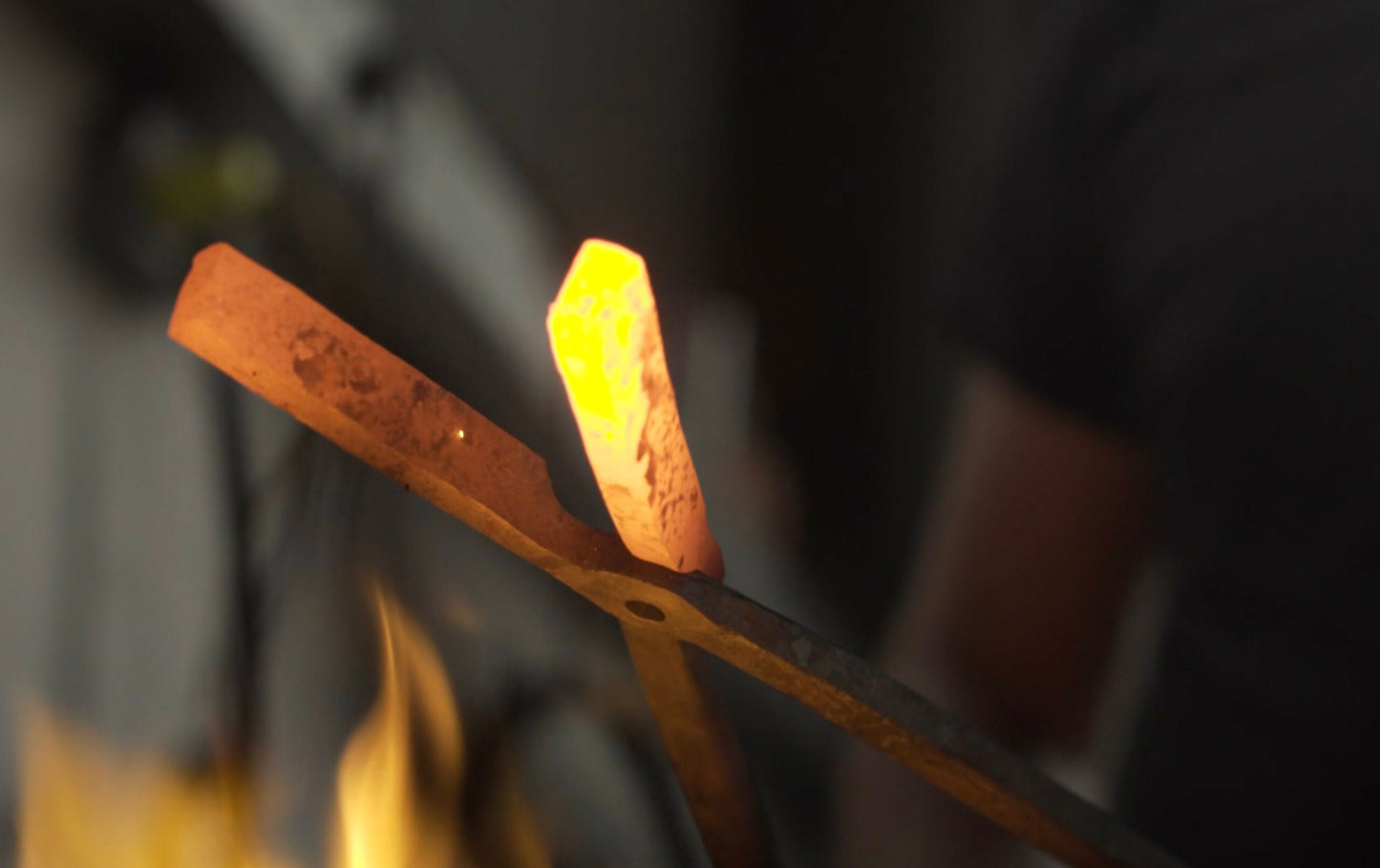 Large Fire pit/fireplace tongs. Heavy duty, forged from solid steel