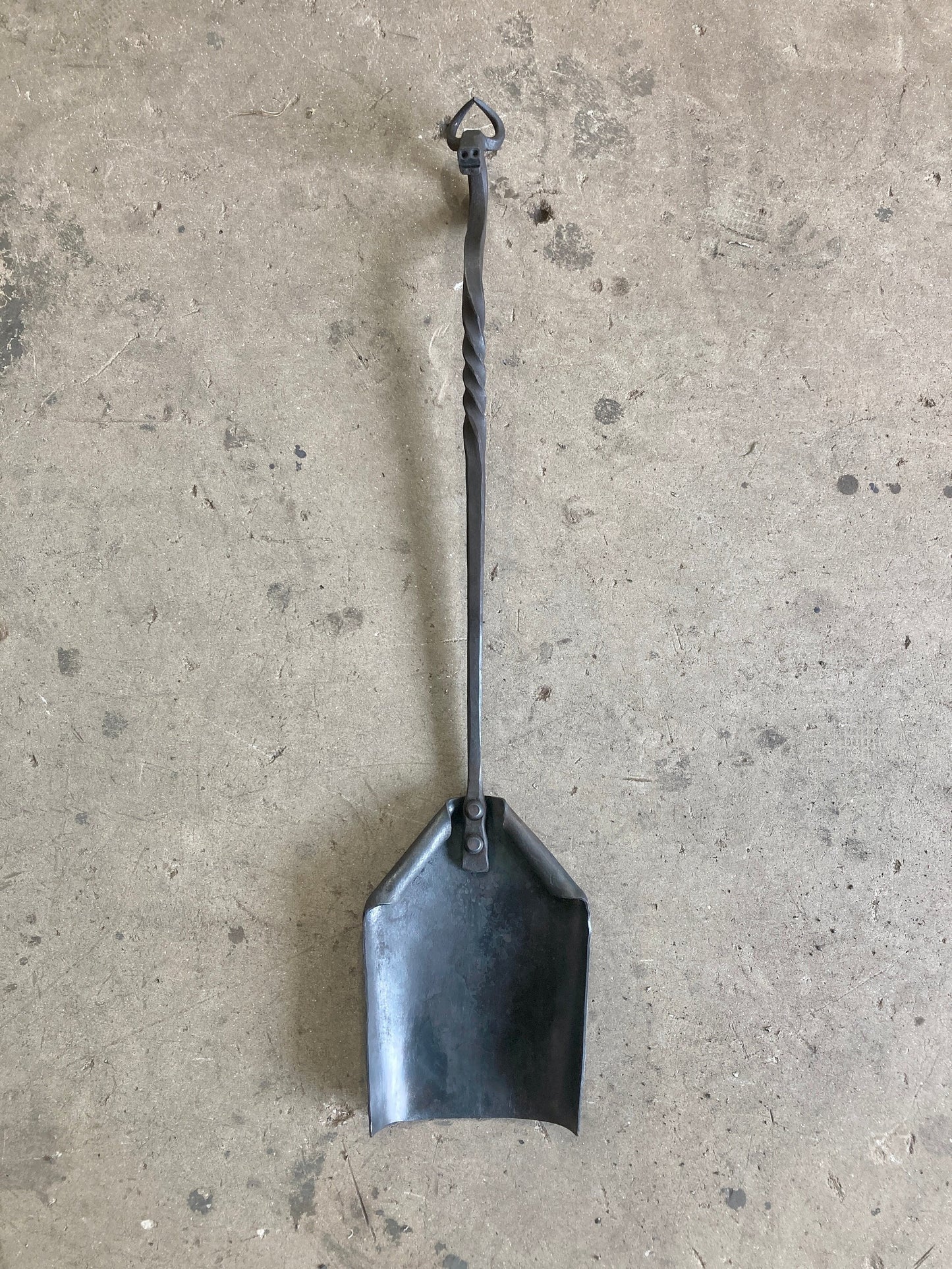 Hand forged fireplace shovel/fire tool/companion set