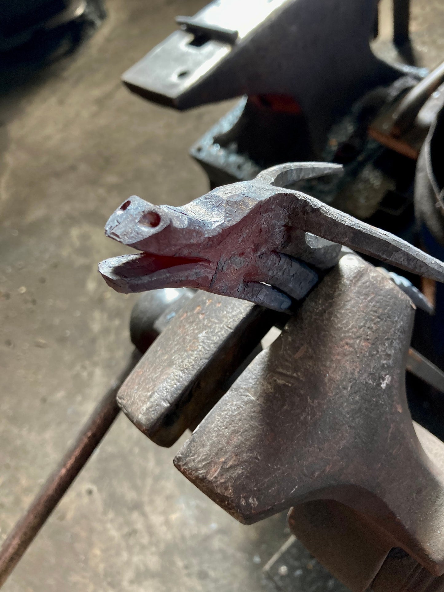 Dragon fire poker/Hand forged/Blacksmith Fire pit tool