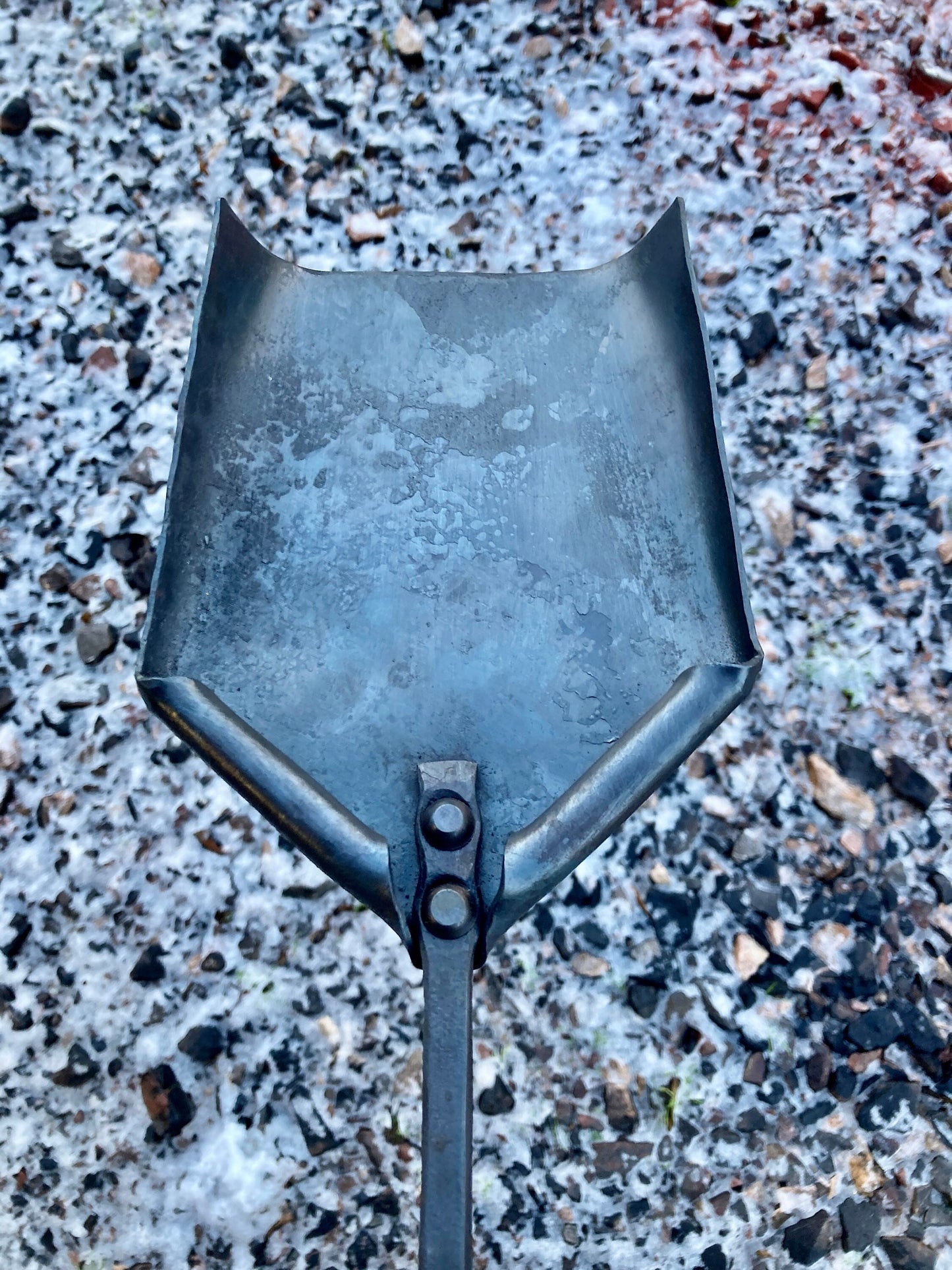 Hand forged fireplace shovel/fire tool/companion set