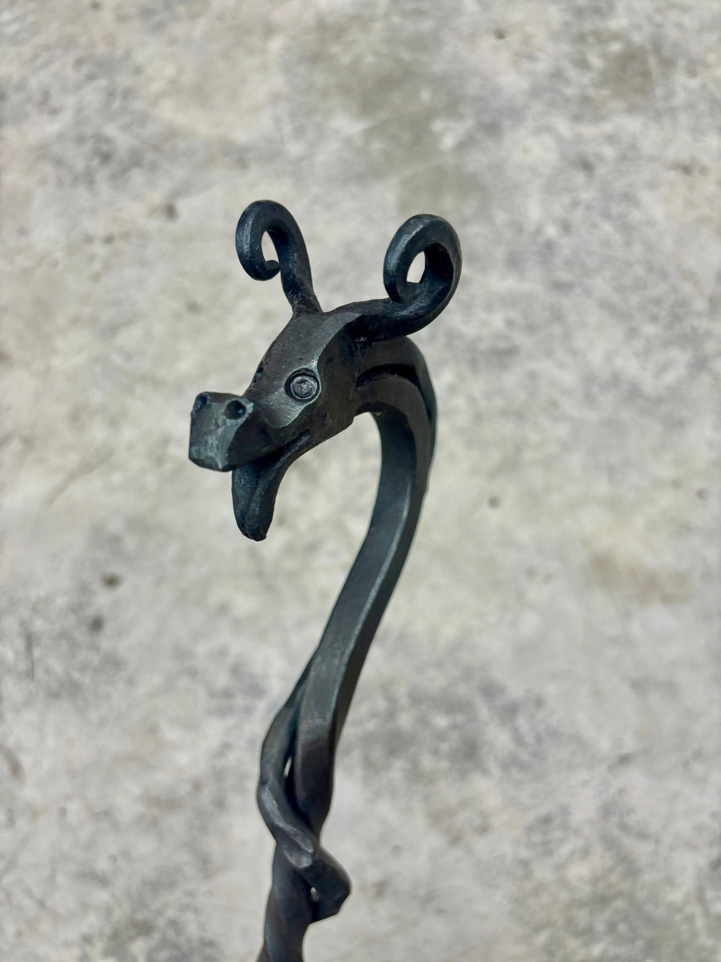 Dragon fire poker/Hand forged/Blacksmith Fire pit tool