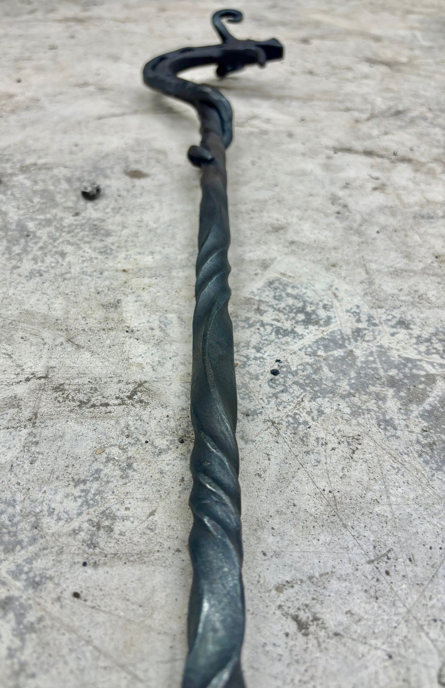 Dragon fire poker/Hand forged/Blacksmith Fire pit tool