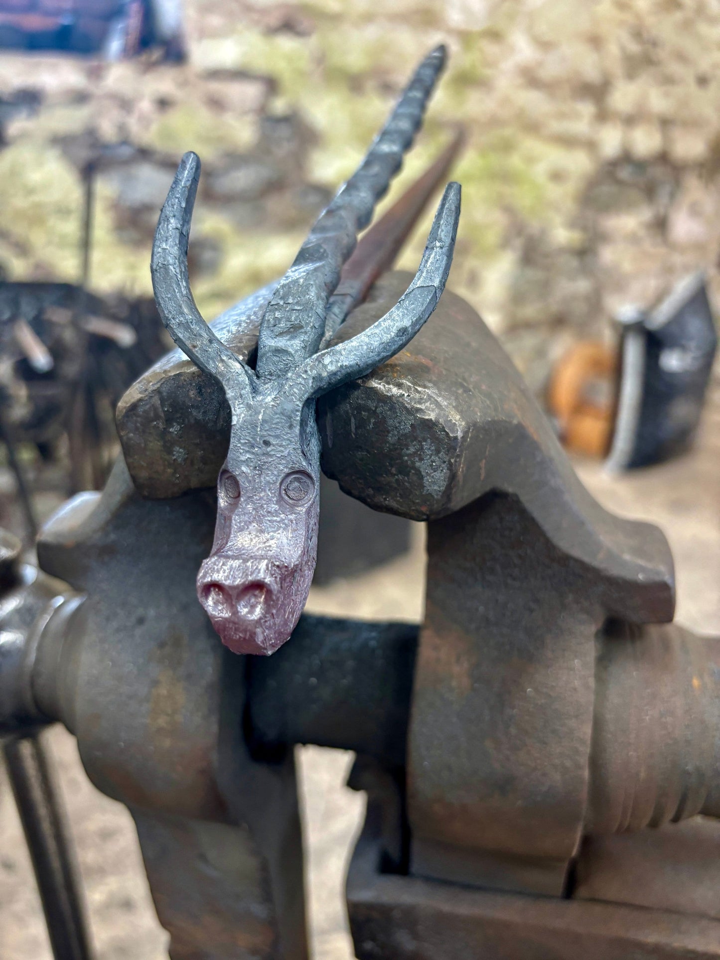 Dragon fire poker/Hand forged/Blacksmith Fire pit tool