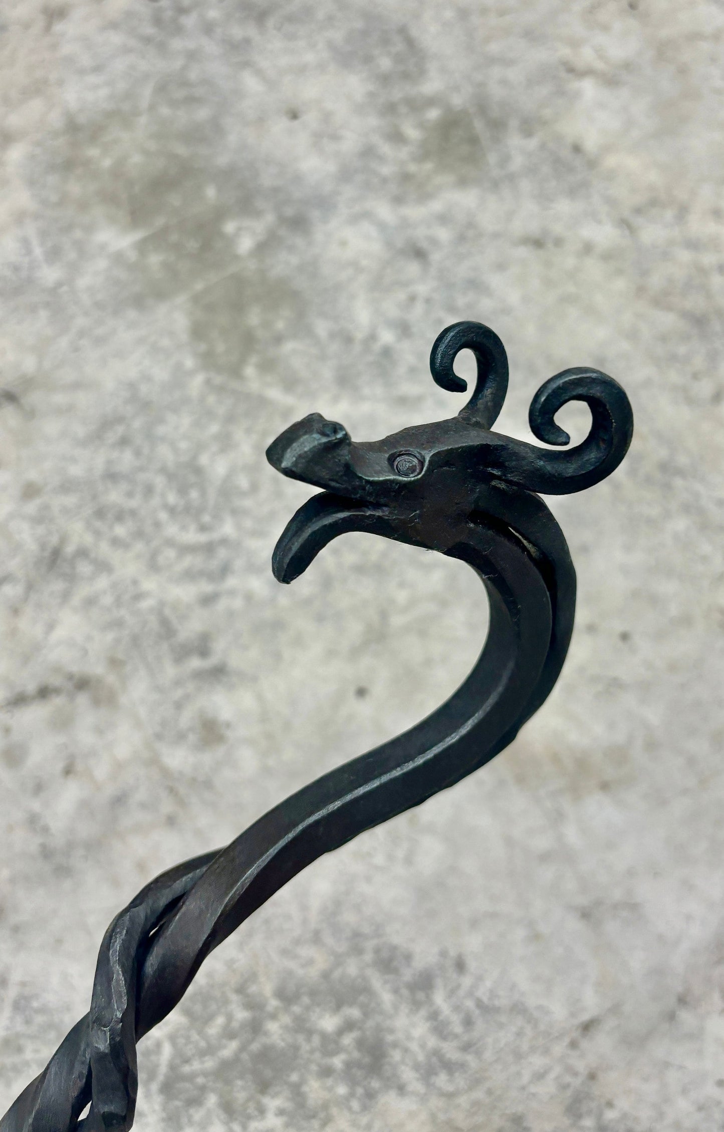 Dragon fire poker/Hand forged/Blacksmith Fire pit tool